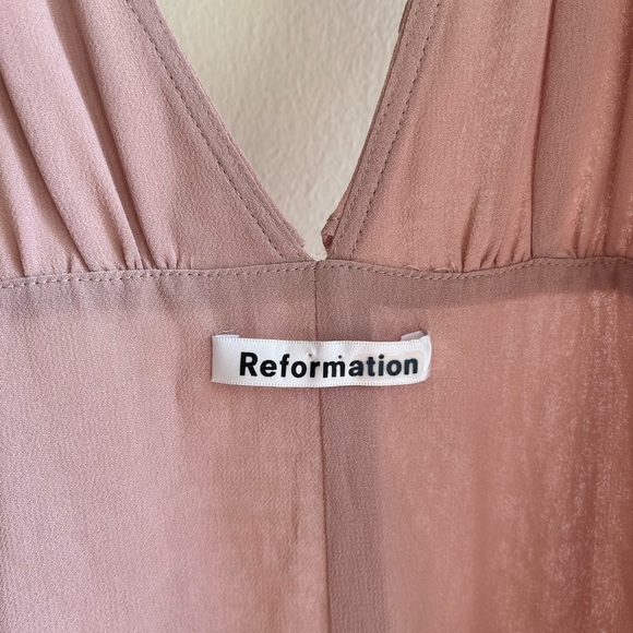REFORMATION Blush Peppermint Dress Size XL - Picture 3 of 10